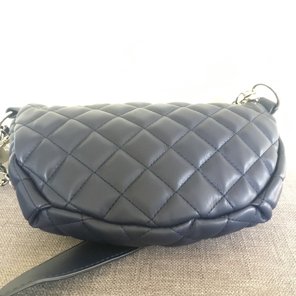 Steve Madden Bags Steve Madden Faux Leather Quilted Fanny Pack Navy